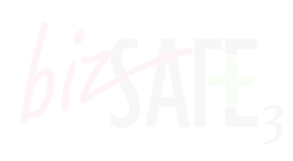 BizSafe 3 Logo (White) - SinHao E&C Pte Ltd